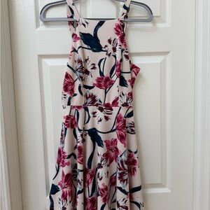 Jodi Kristopher Pink and Navy Floral Dress